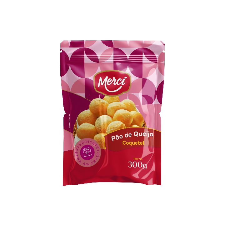 P&atilde;o de Queijo Coquetel Cong 300g - Merc&iacute;